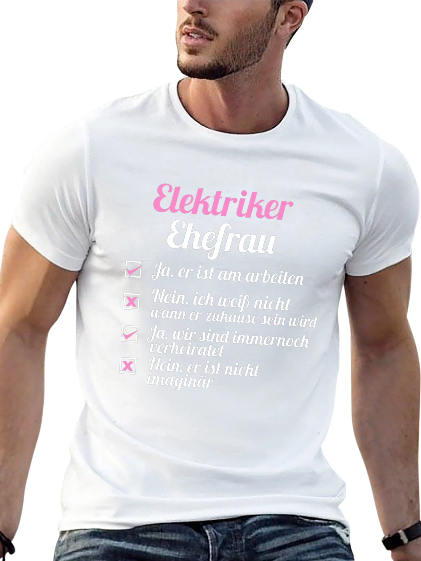 Elektriker Ehefrau T-Shirt - Electrician Wife Tee
