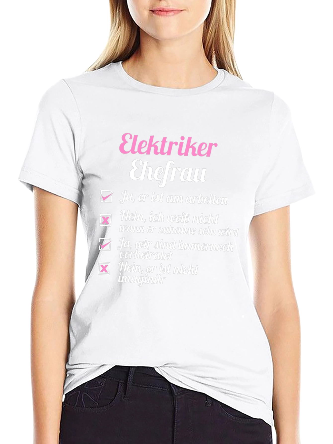 Elektriker Ehefrau T-Shirt - Electrician Wife Tee
