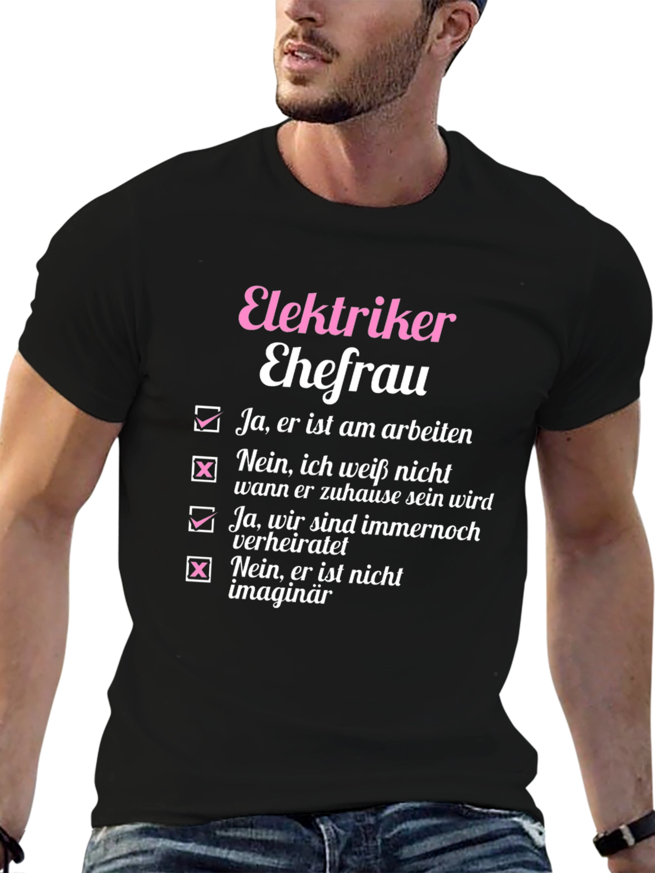 Elektriker Ehefrau T-Shirt - Electrician Wife Tee