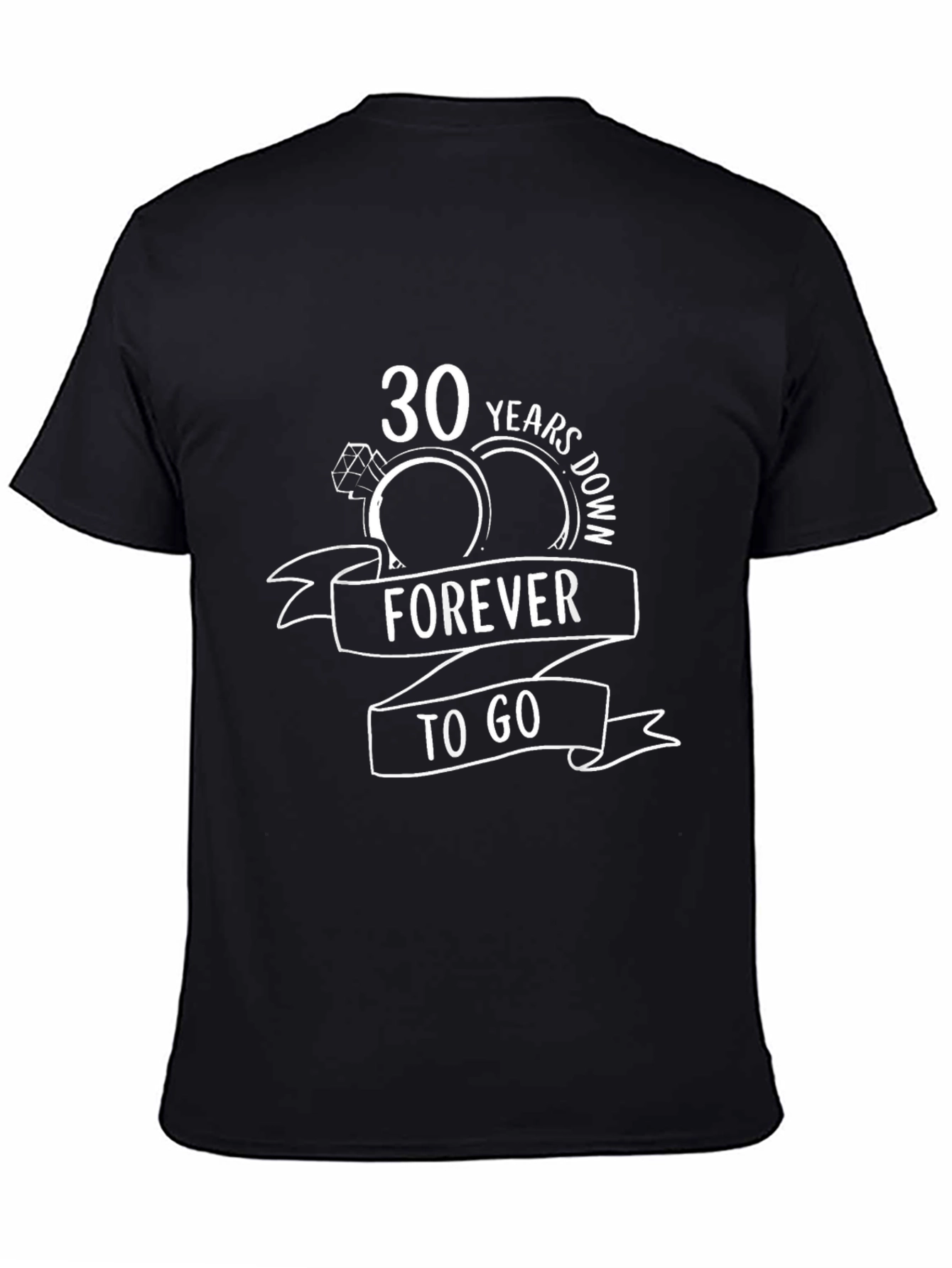 30 Years Anniversary Black Graphic T-Shirt