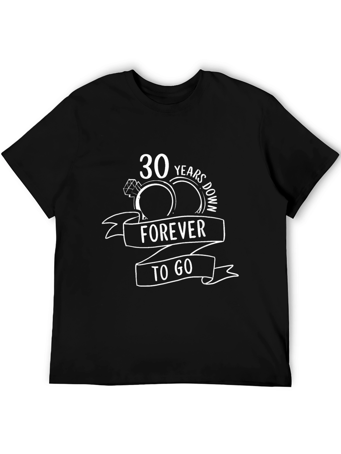 30 Years Anniversary Black Graphic T-Shirt