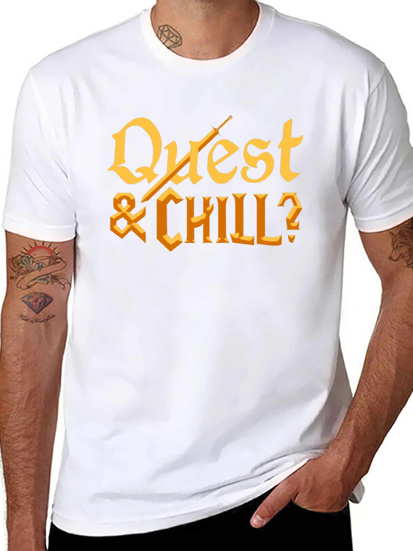 Quest & Chill Graphic T-Shirt - Gamer Tee