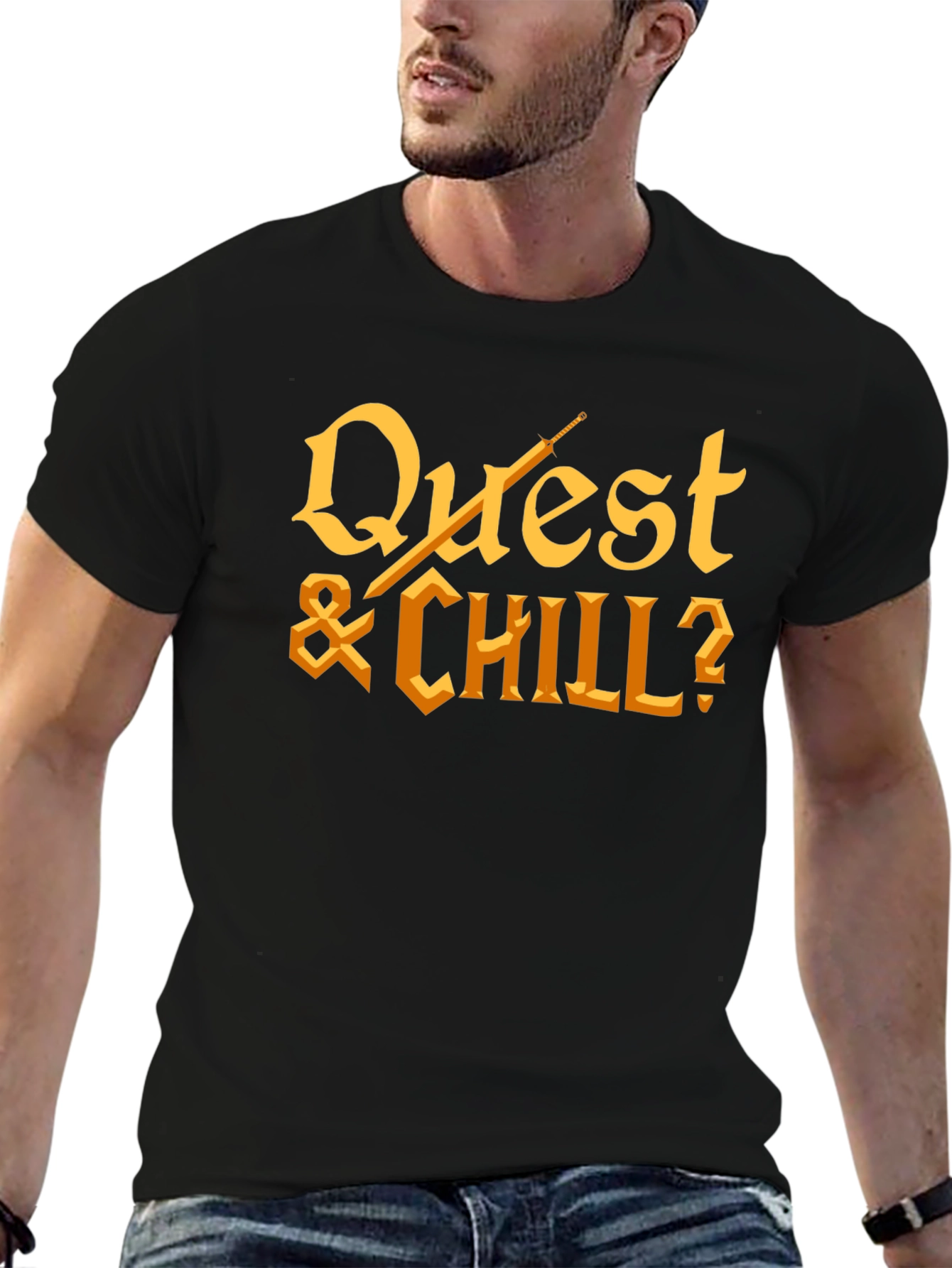 Quest & Chill Graphic T-Shirt - Gamer Tee