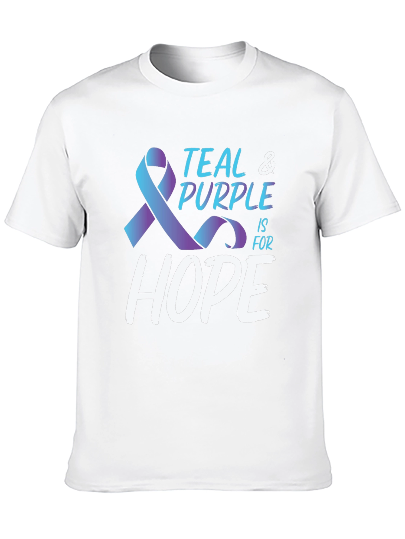 Teal & Purple Hope Awareness T-Shirt