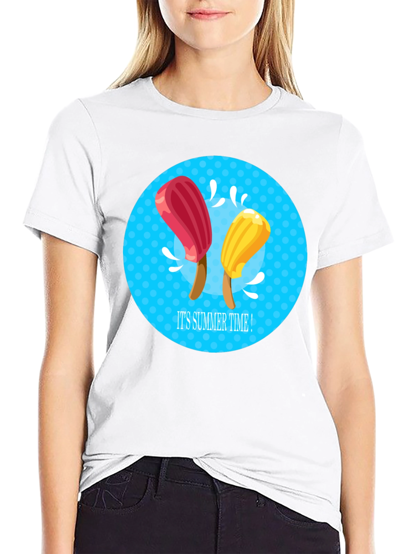 Its Summer Time Black Graphic Tee