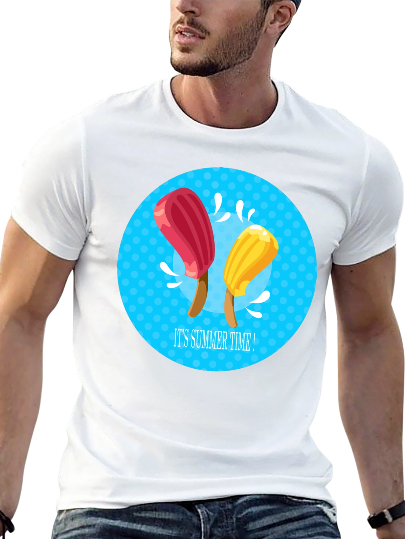 Its Summer Time Black Graphic Tee