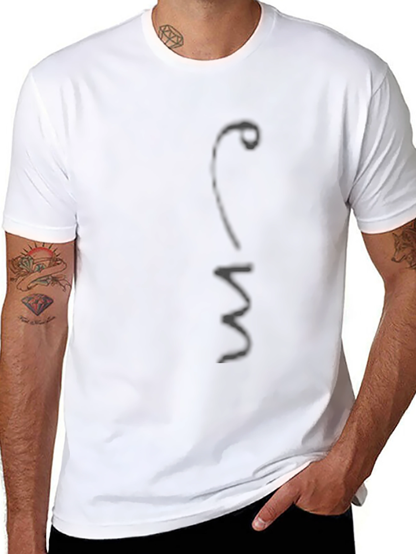 Unique Design Black Tee
