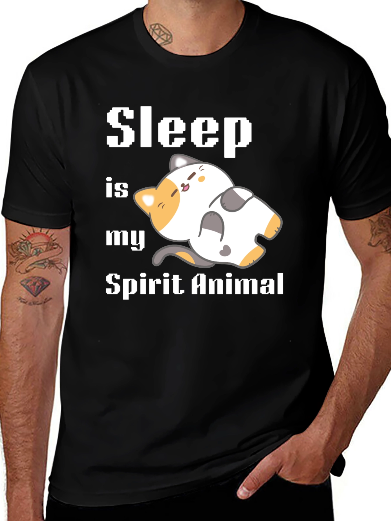 Sleep is My Spirit Animal Graphic Tee Shirt