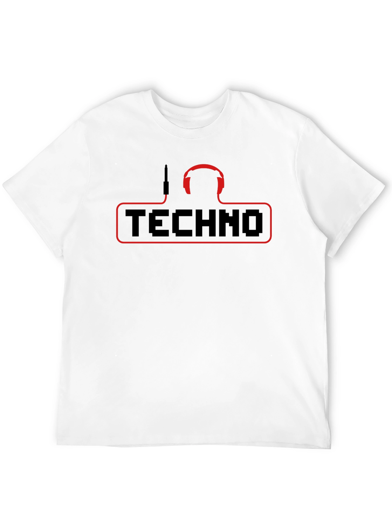 Techno Music T-Shirt - DJ Headphones Graphic Tee