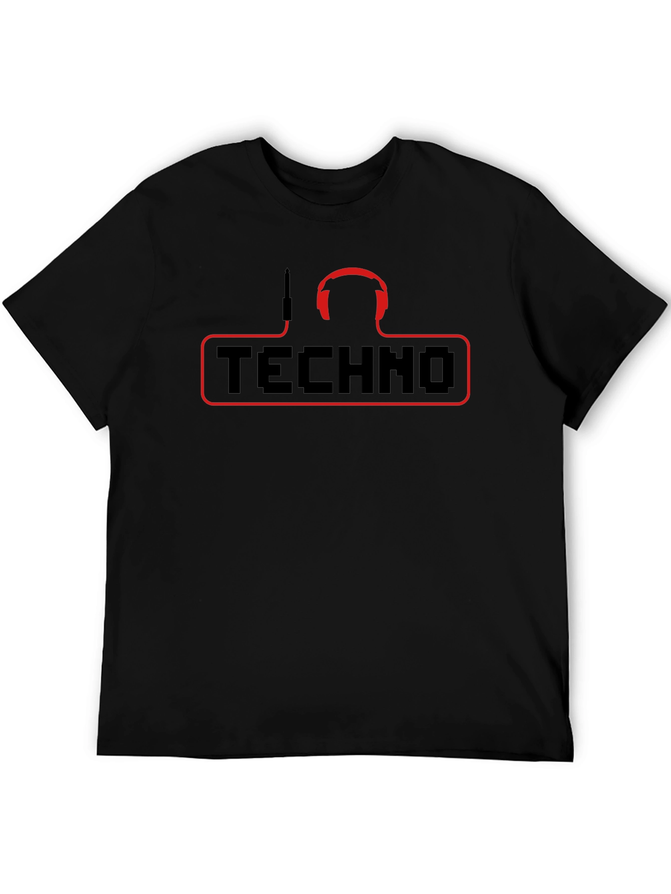 Techno Music T-Shirt - DJ Headphones Graphic Tee