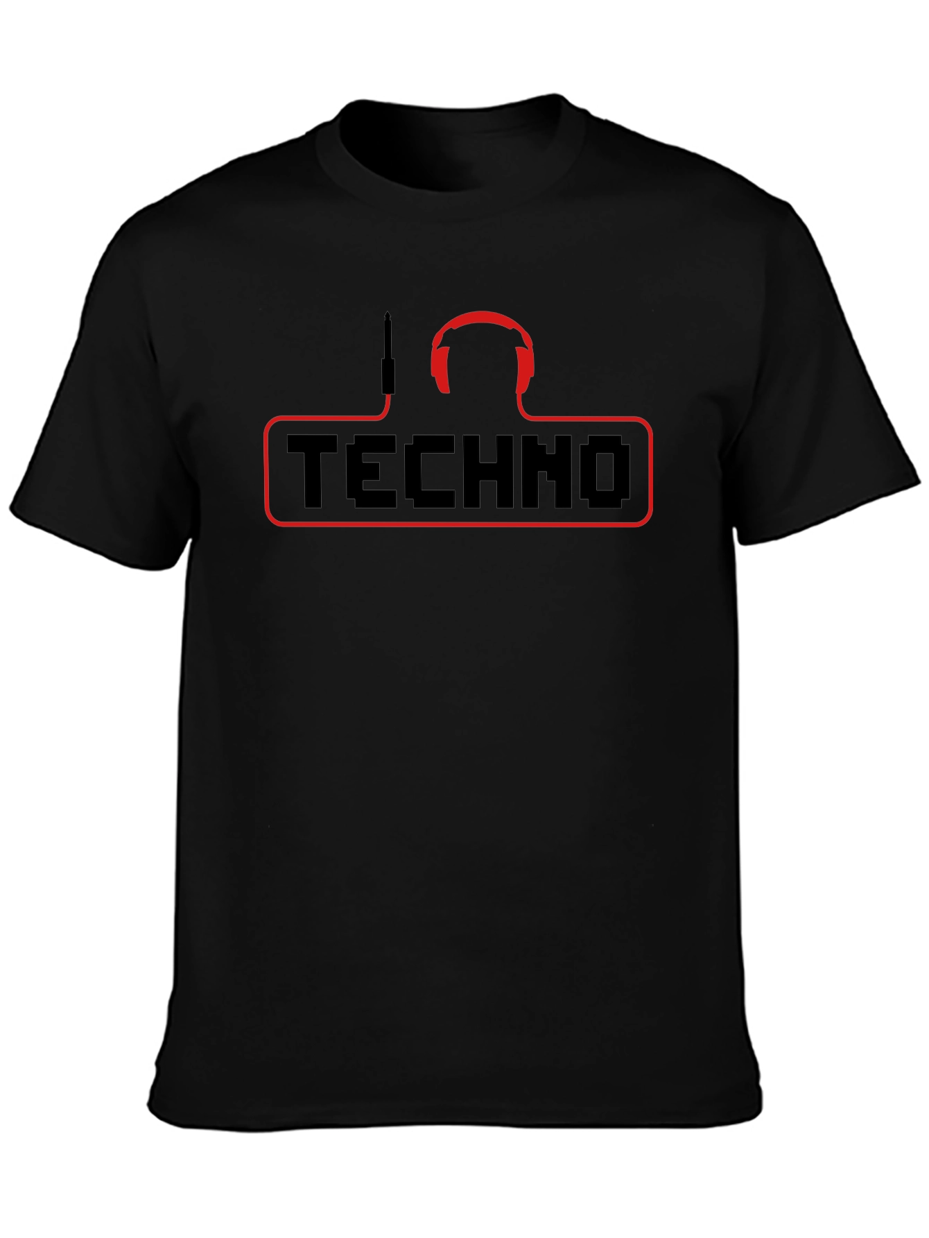 Techno Music T-Shirt - DJ Headphones Graphic Tee