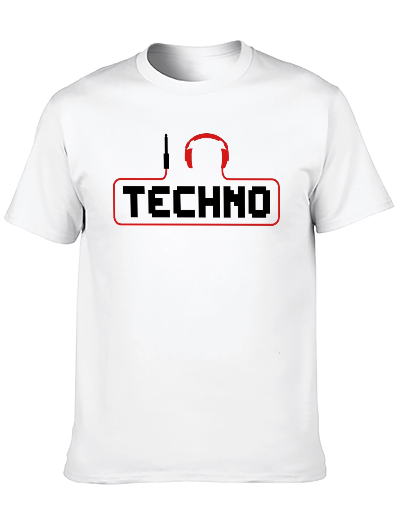 Techno Music T-Shirt - DJ Headphones Graphic Tee