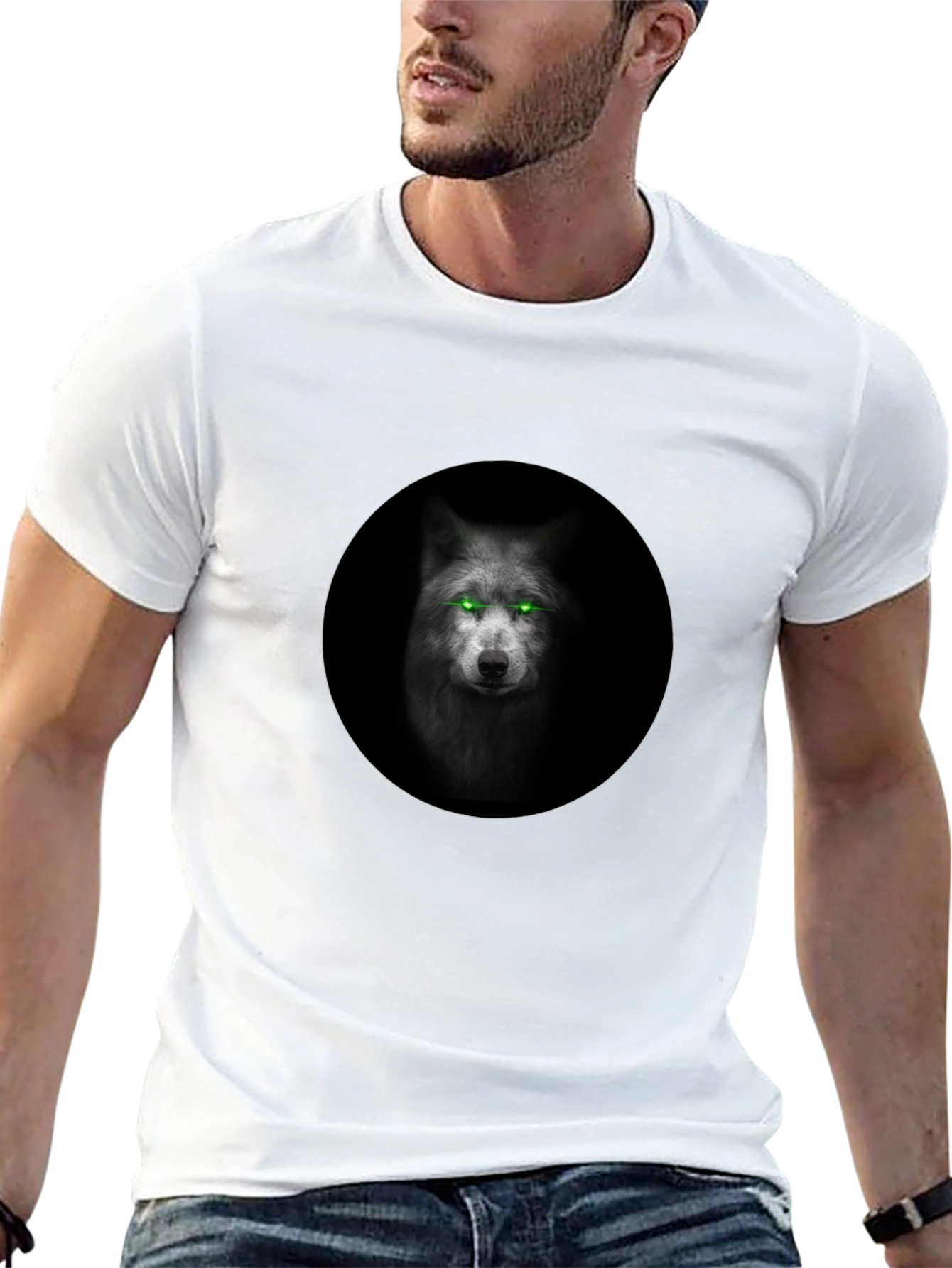 Wolf Eyes Graphic Black T-Shirt