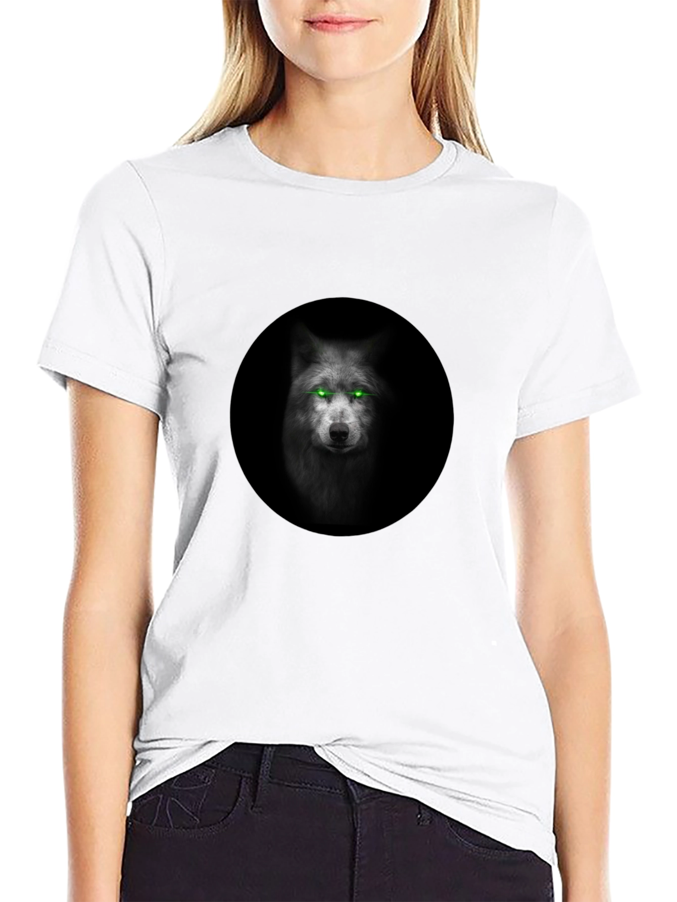 Wolf Eyes Graphic Black T-Shirt
