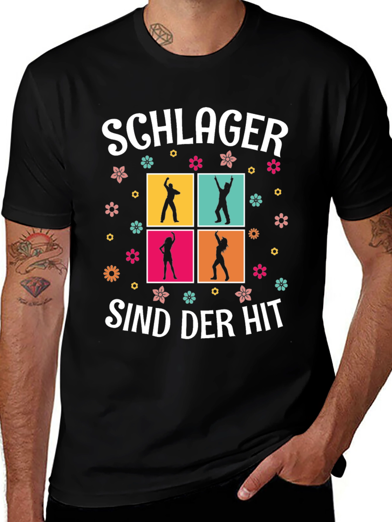 Schlager Sind Der Hit T-Shirt Dancing Silhouettes