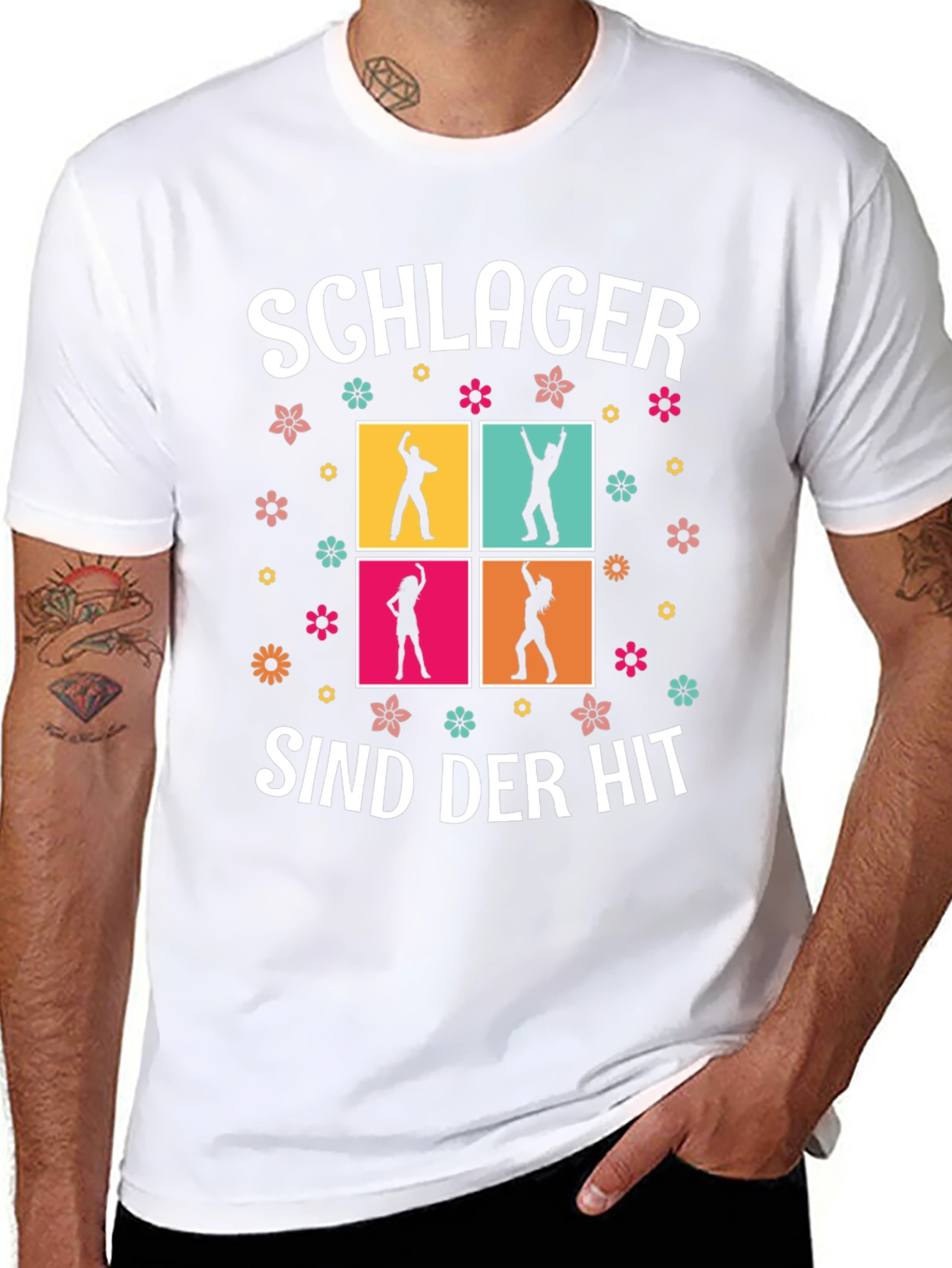 Schlager Sind Der Hit T-Shirt Dancing Silhouettes