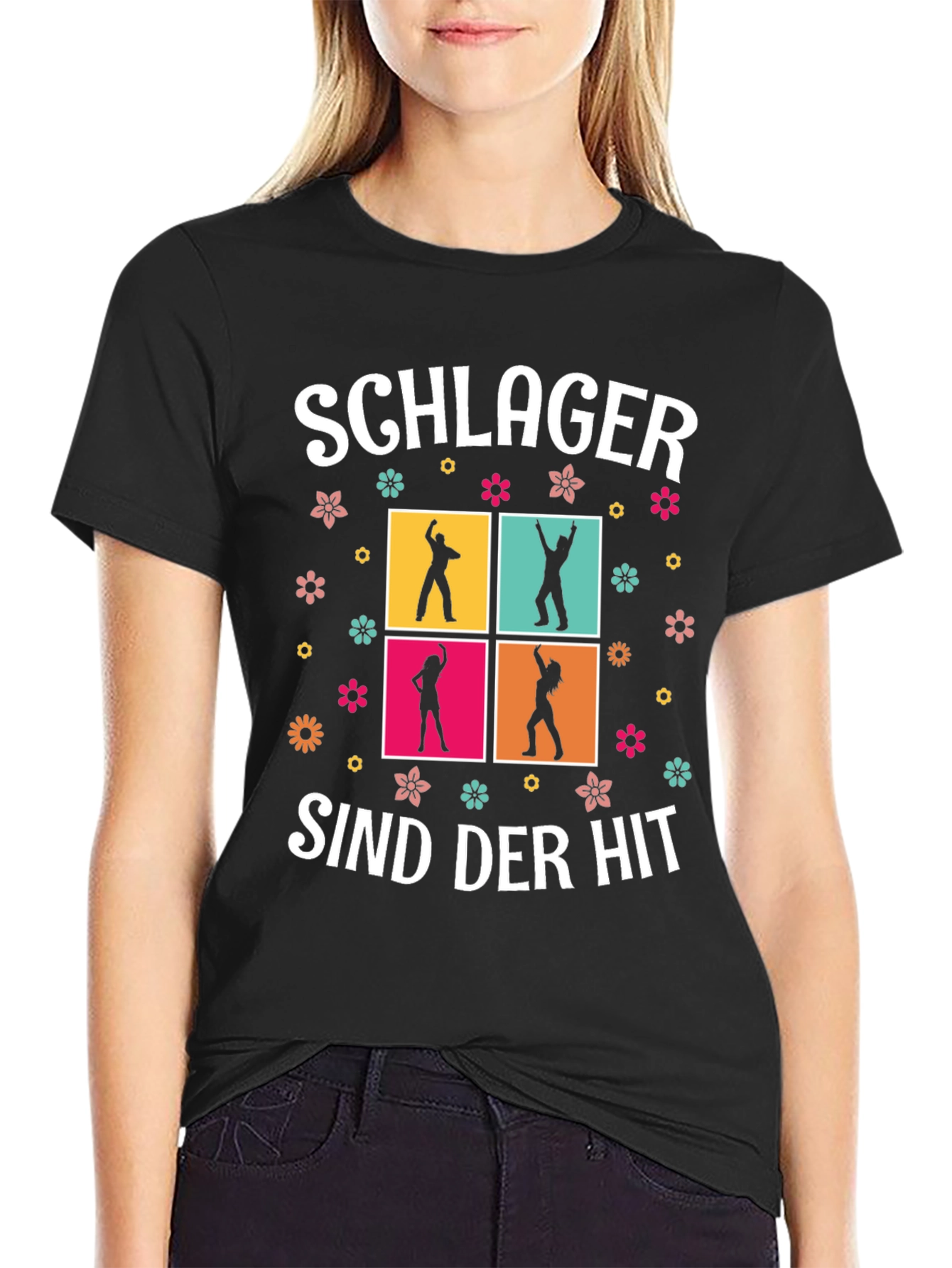 Schlager Sind Der Hit T-Shirt Dancing Silhouettes