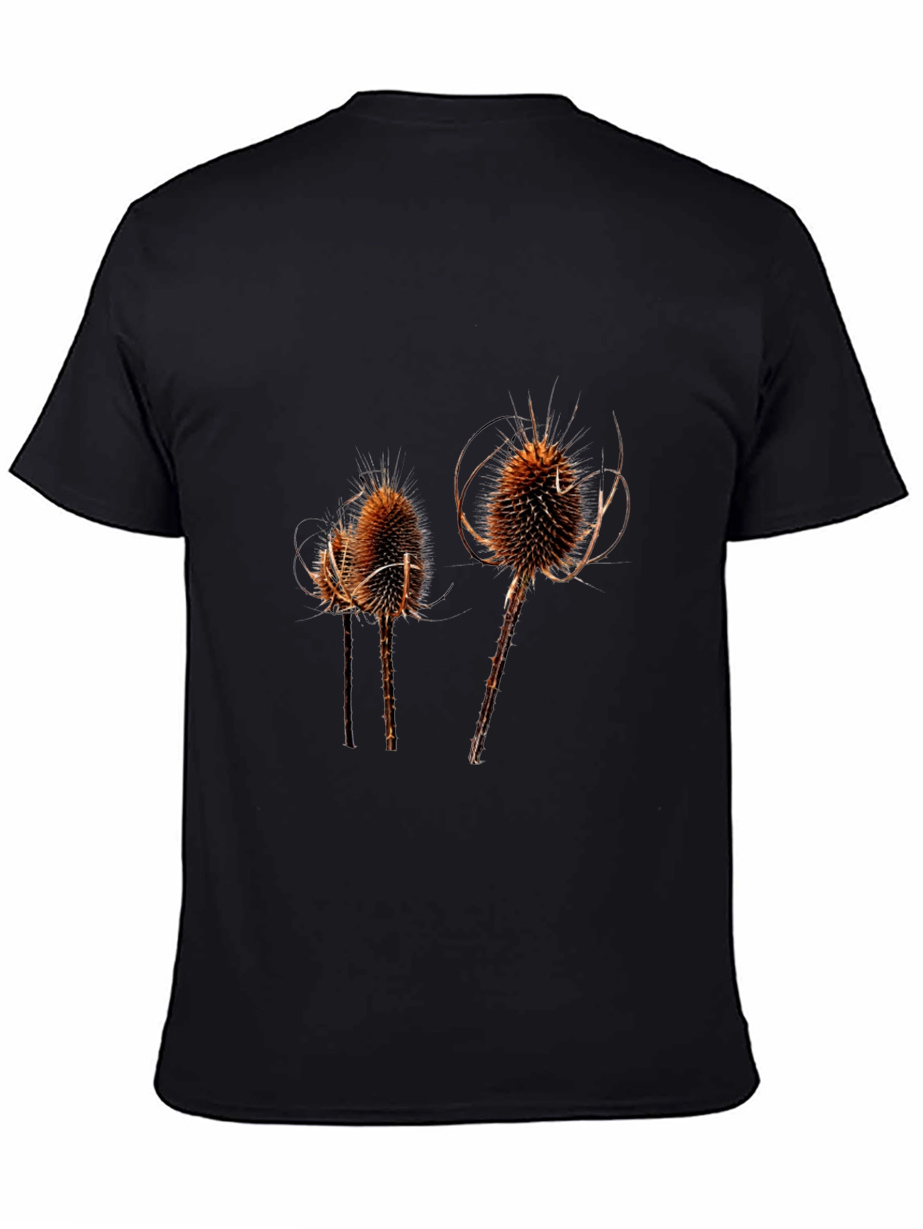 Thistle Print Black T-Shirt for Men