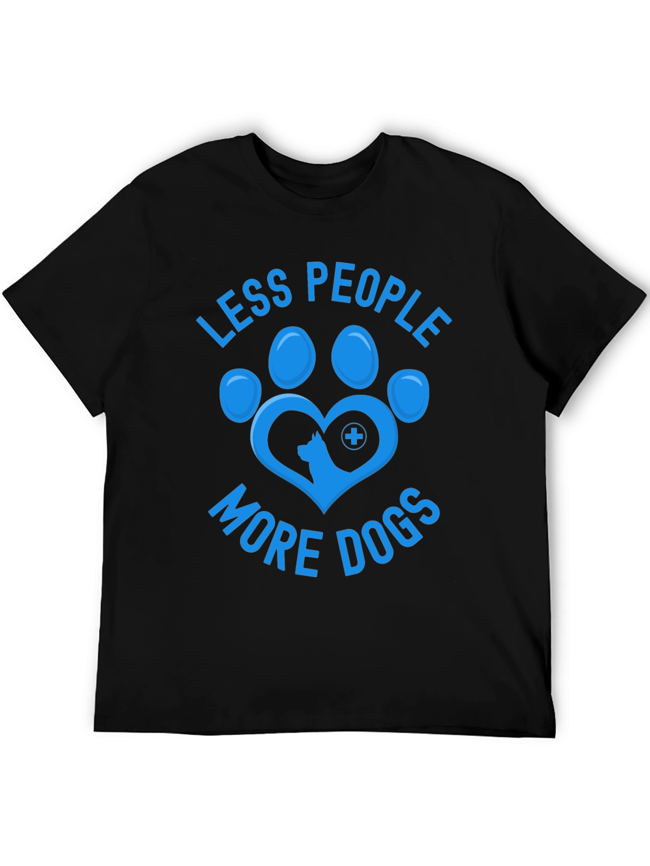 Less People More Dogs T-Shirt Animal Lover Tee