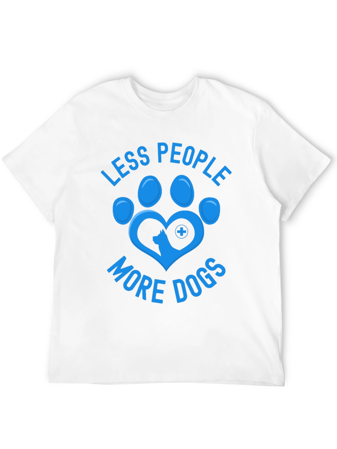 Less People More Dogs T-Shirt Animal Lover Tee