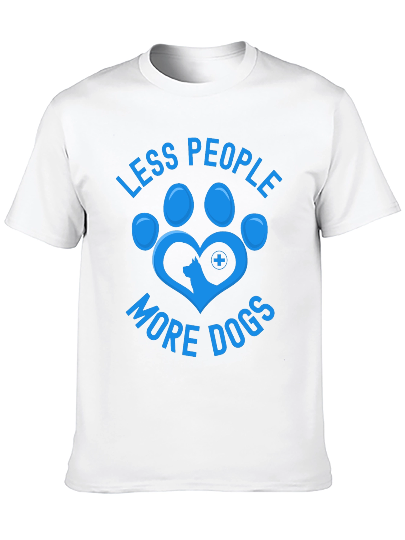 Less People More Dogs T-Shirt Animal Lover Tee