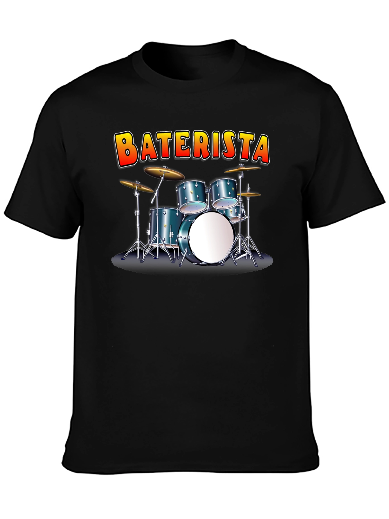 BATERISTA Drummer Graphic Black T-Shirt