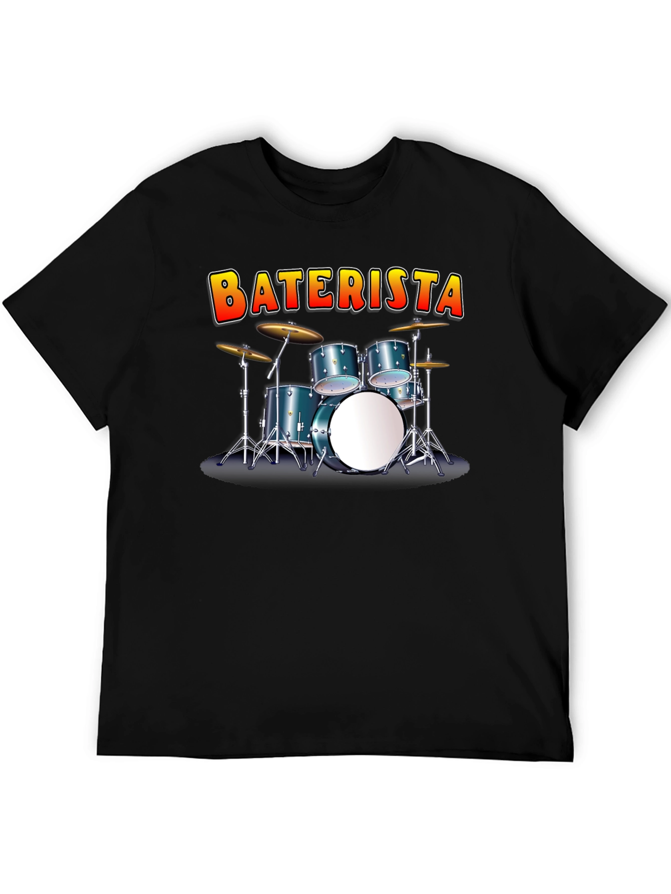 BATERISTA Drummer Graphic Black T-Shirt