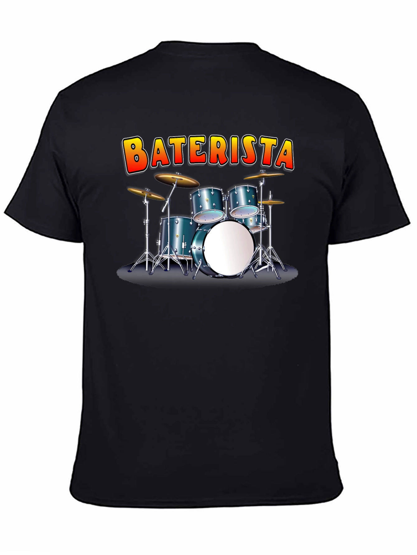 BATERISTA Drummer Graphic Black T-Shirt