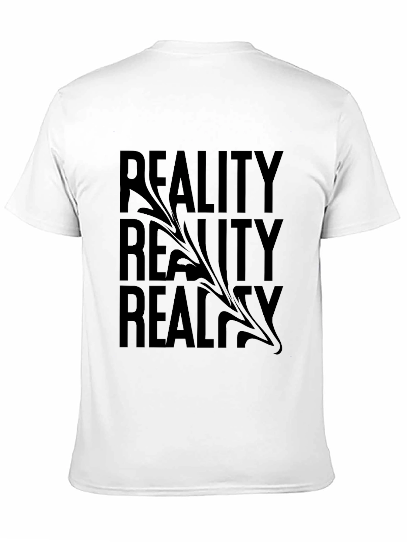 Reality Graphic Print Black T-Shirt