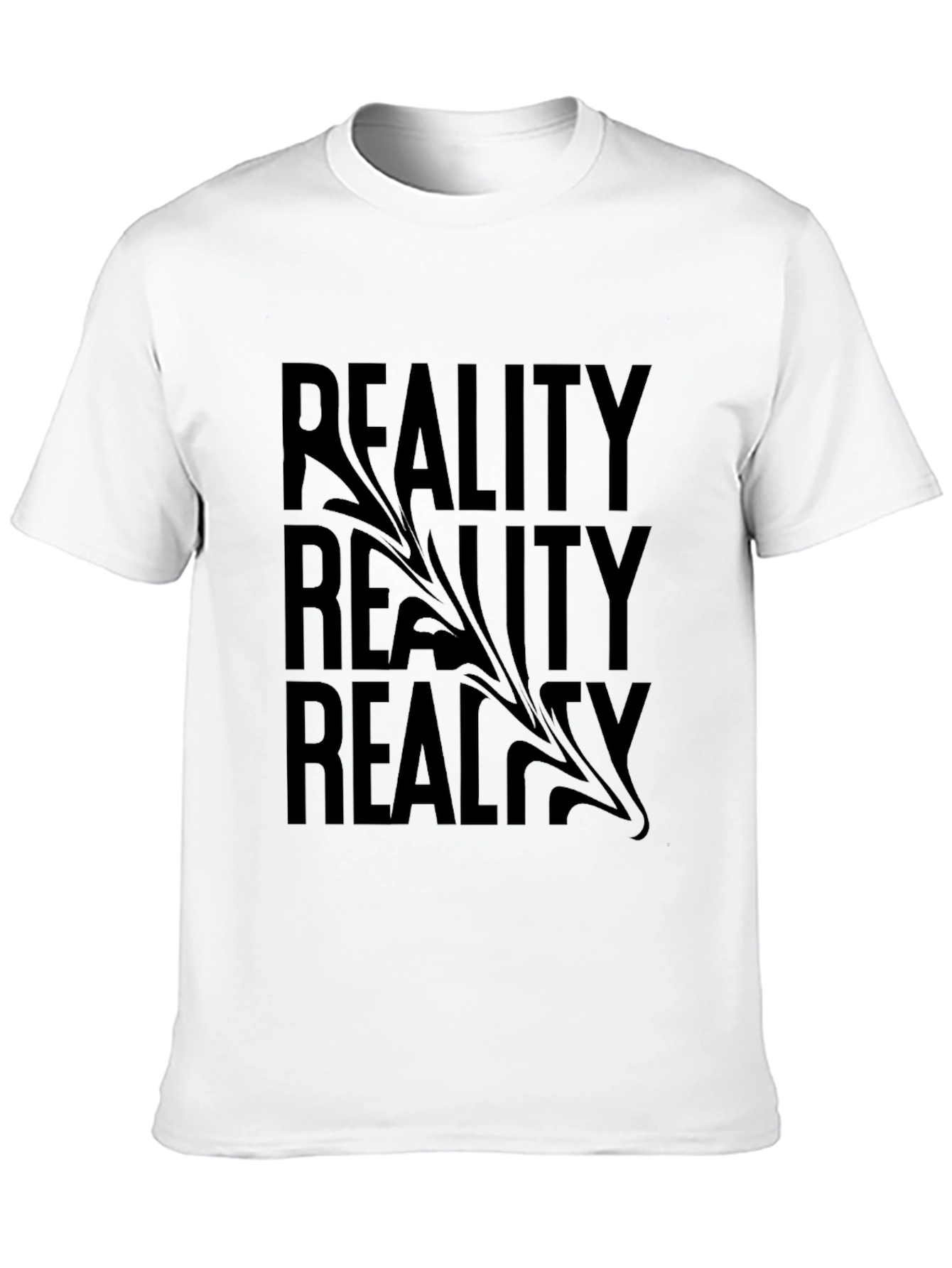 Reality Graphic Print Black T-Shirt