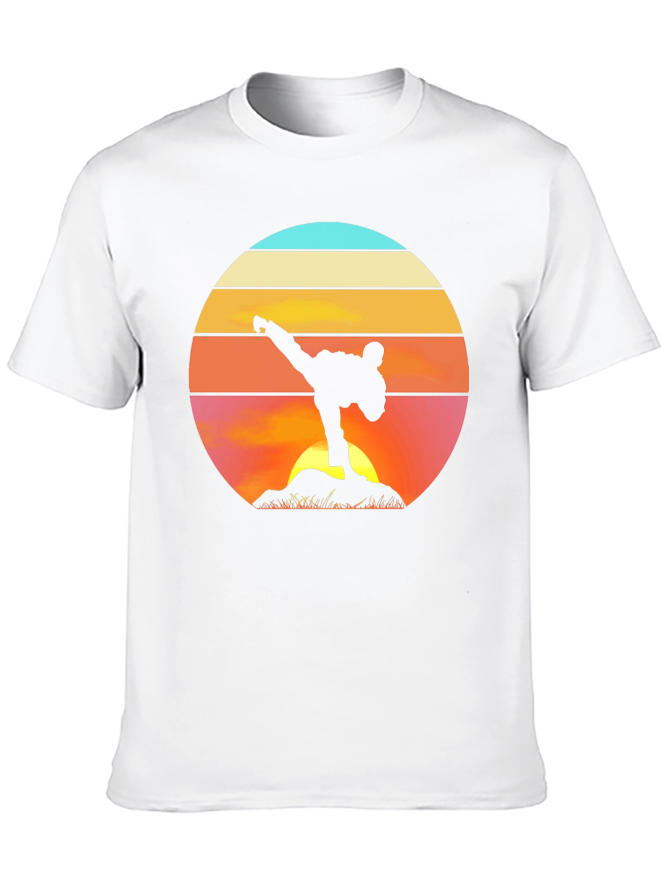 Martial Arts Sunset Black T-Shirt