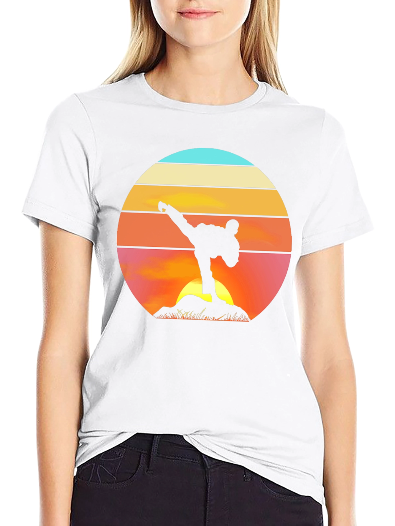 Martial Arts Sunset Black T-Shirt