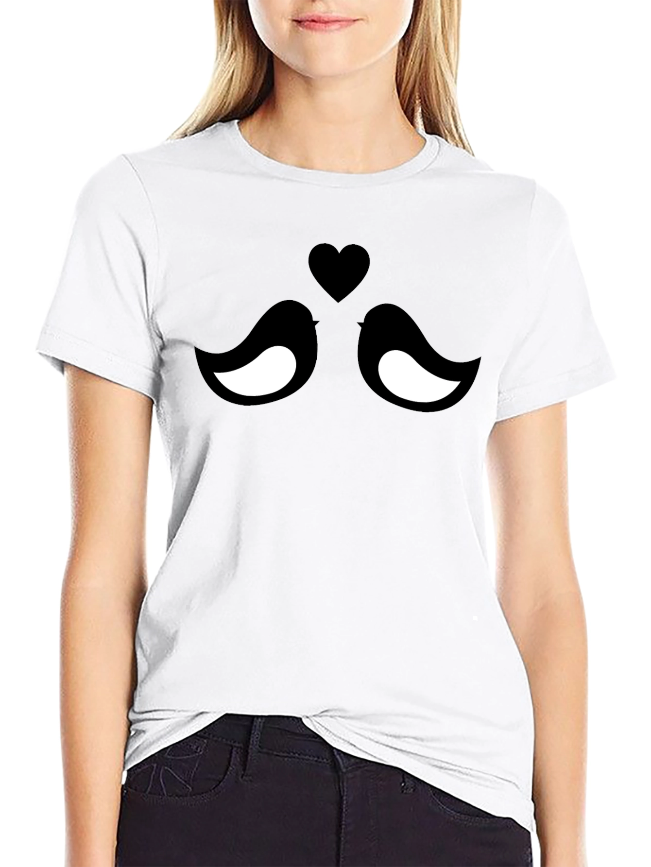 Love Birds Graphic Tee - Black