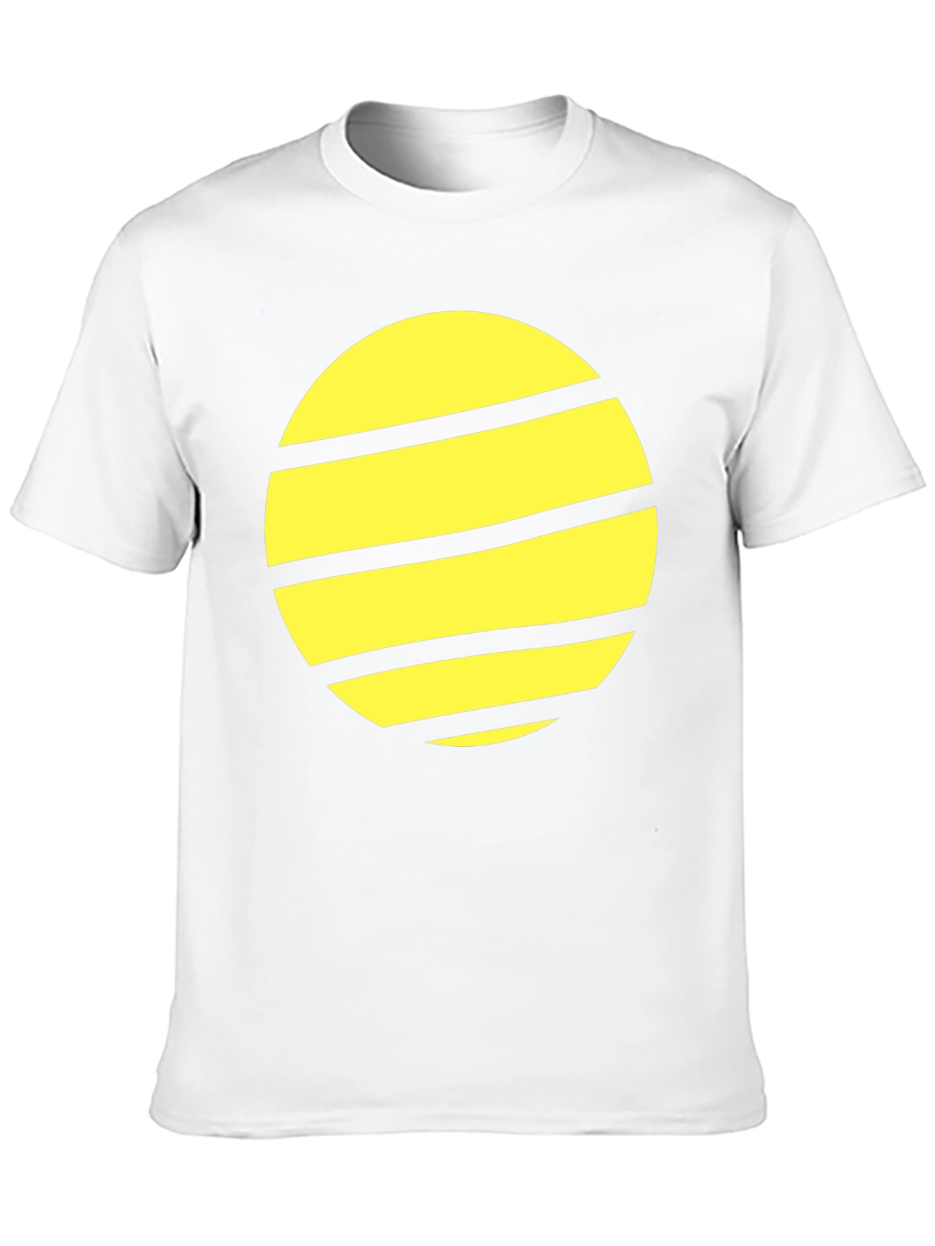 Striped Planet Graphic Tee - Black