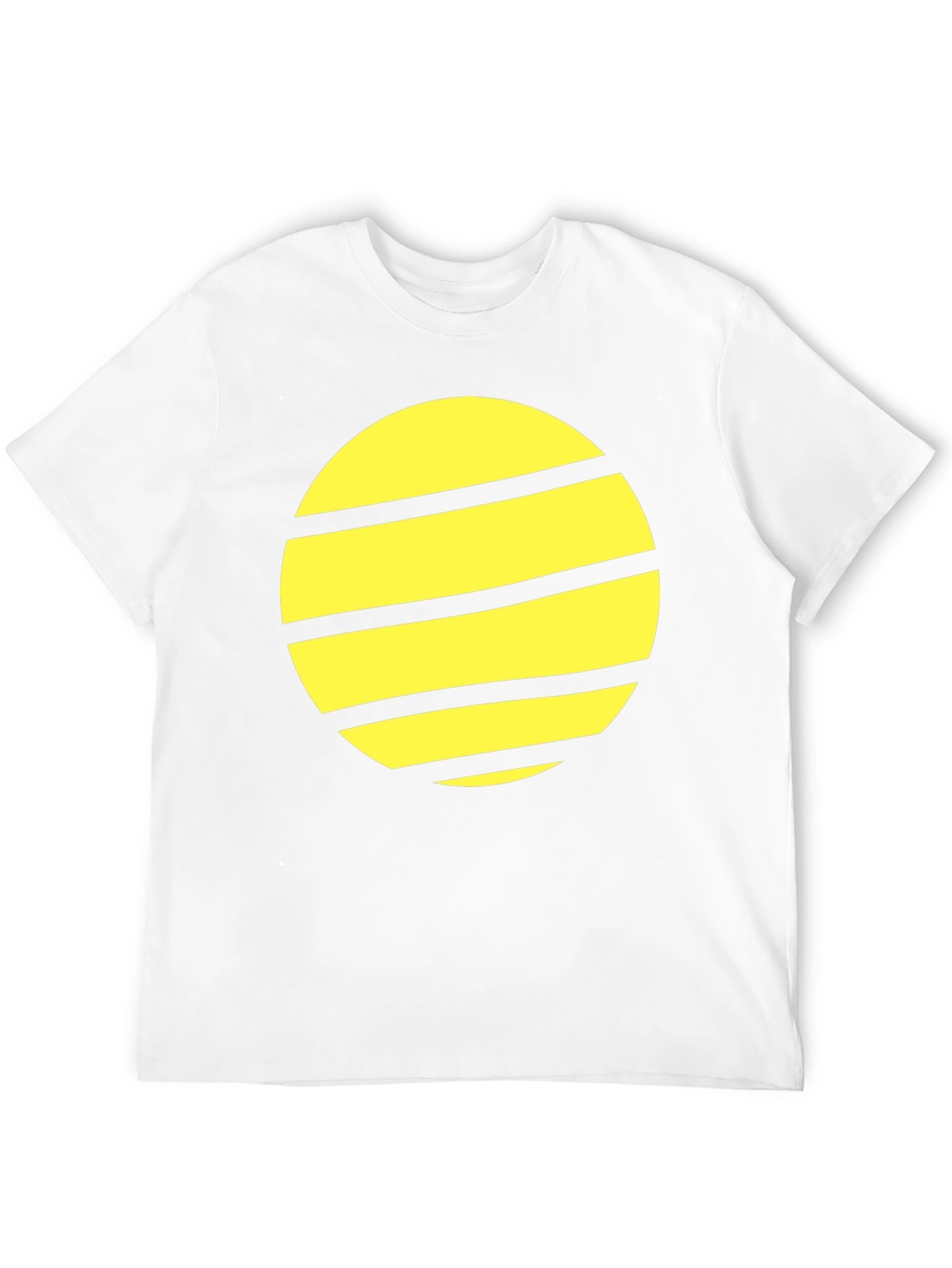 Striped Planet Graphic Tee - Black