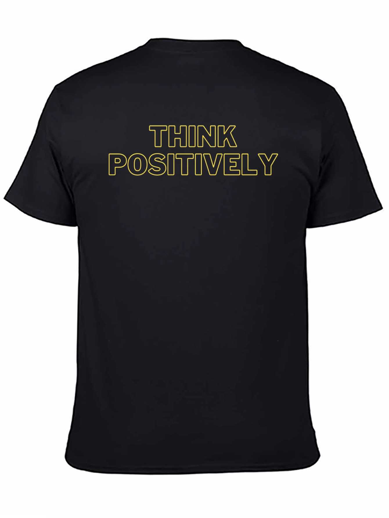 Think Positively Graphic Black T-Shirt