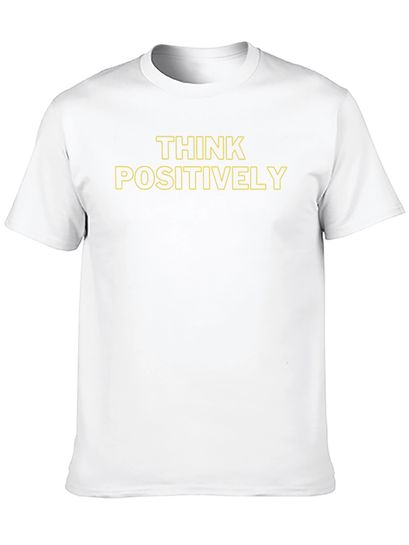 Think Positively Graphic Black T-Shirt