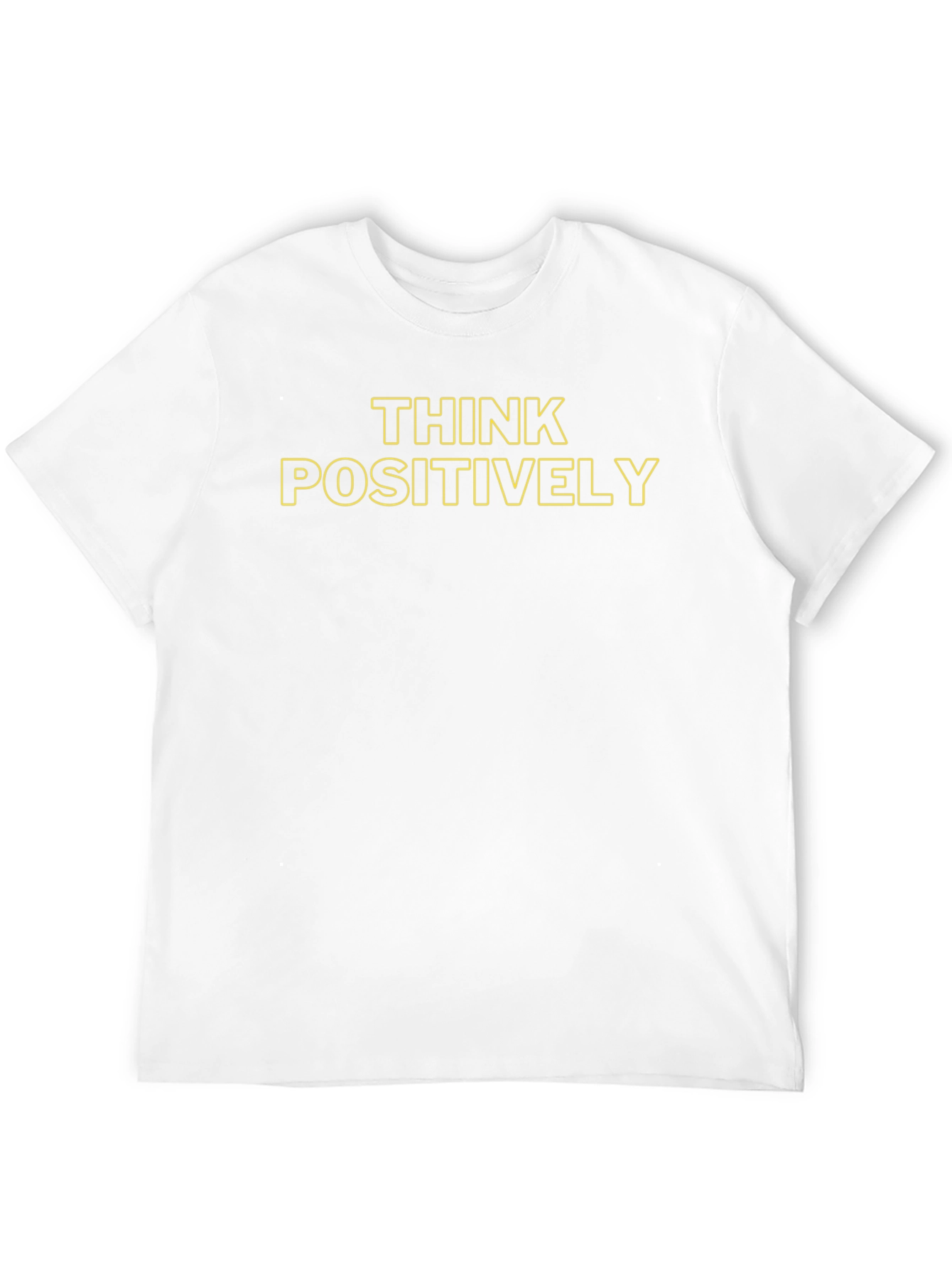 Think Positively Graphic Black T-Shirt