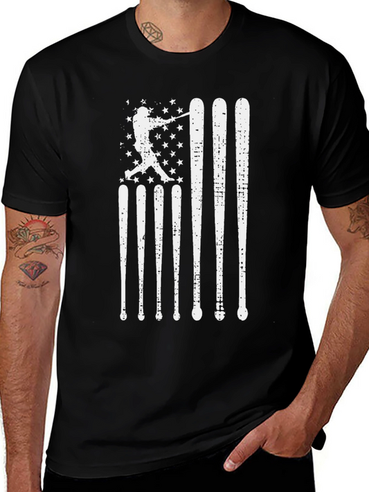 Baseball Flag Graphic T-Shirt