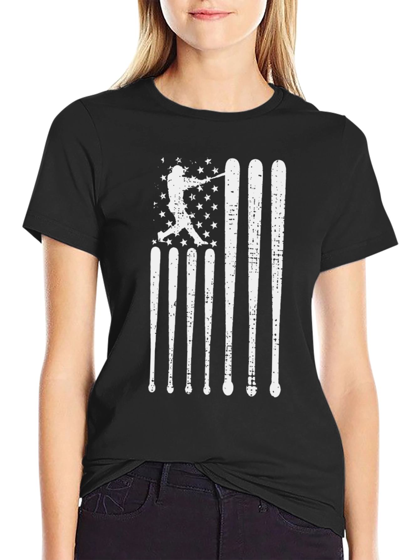 Baseball Flag Graphic T-Shirt