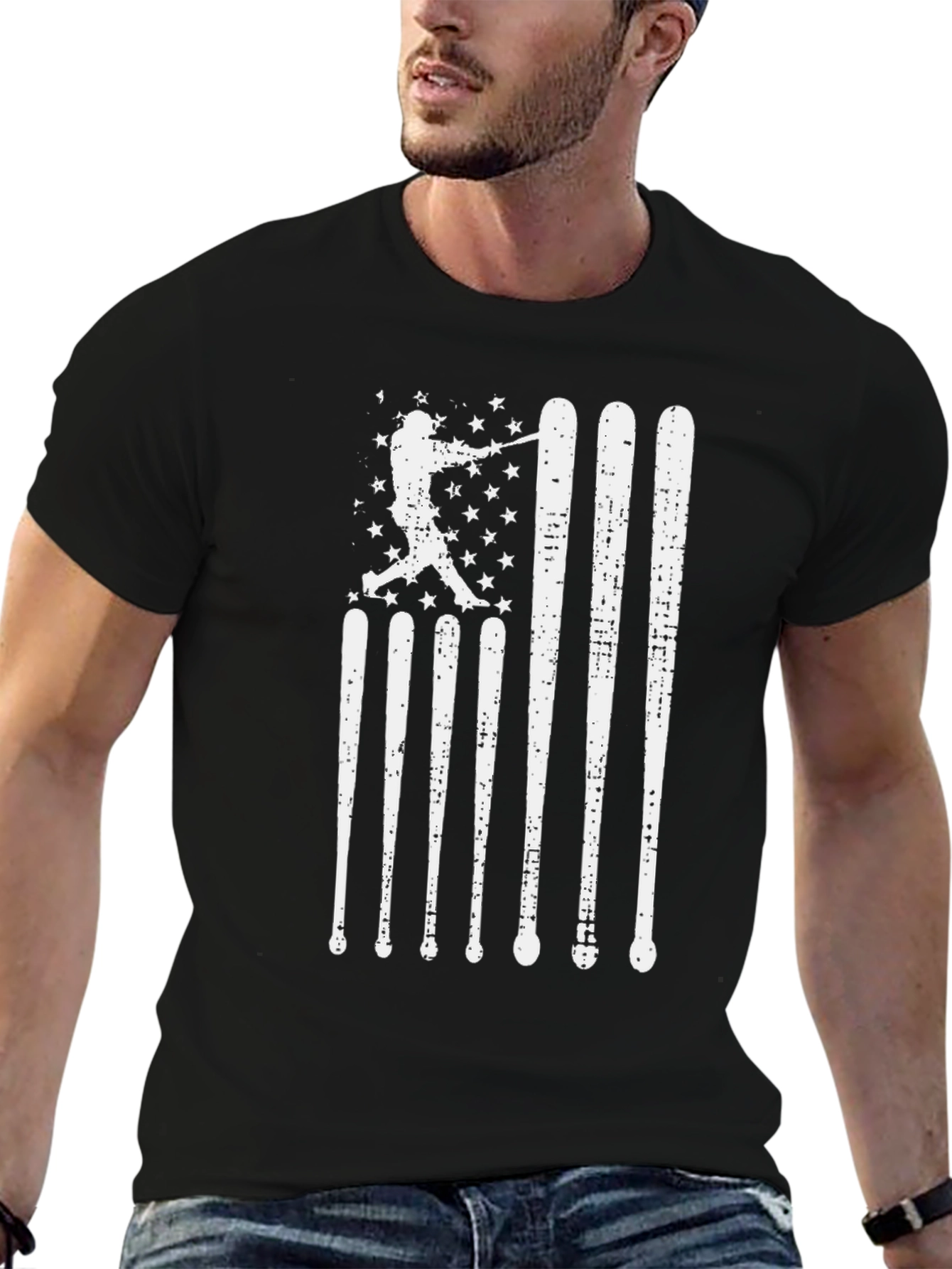 Baseball Flag Graphic T-Shirt