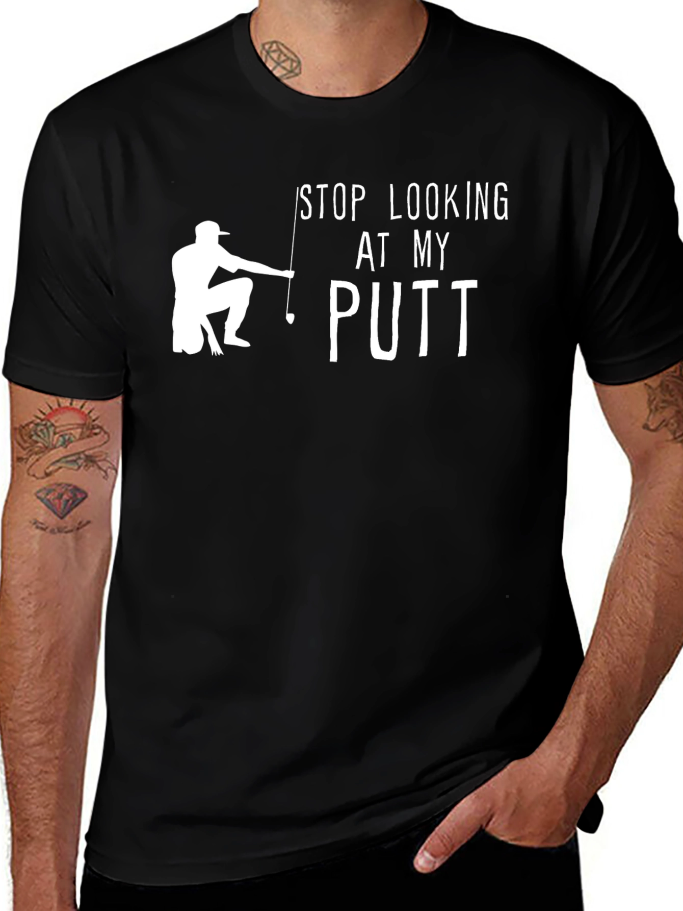 Stop Looking At My Putt Funny Golf T-Shirt