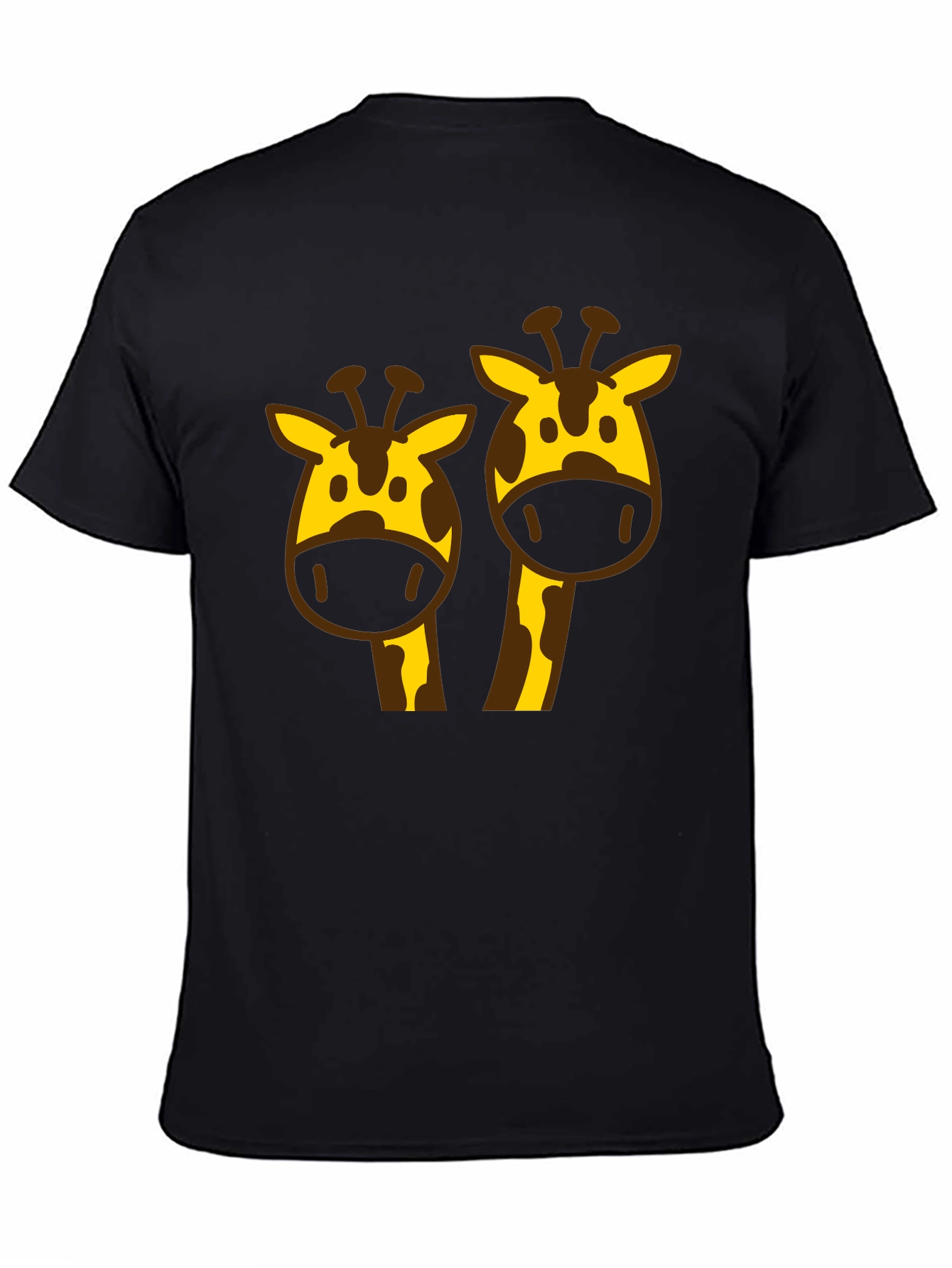 Giraffe Graphic Tee - Black Cotton Blend
