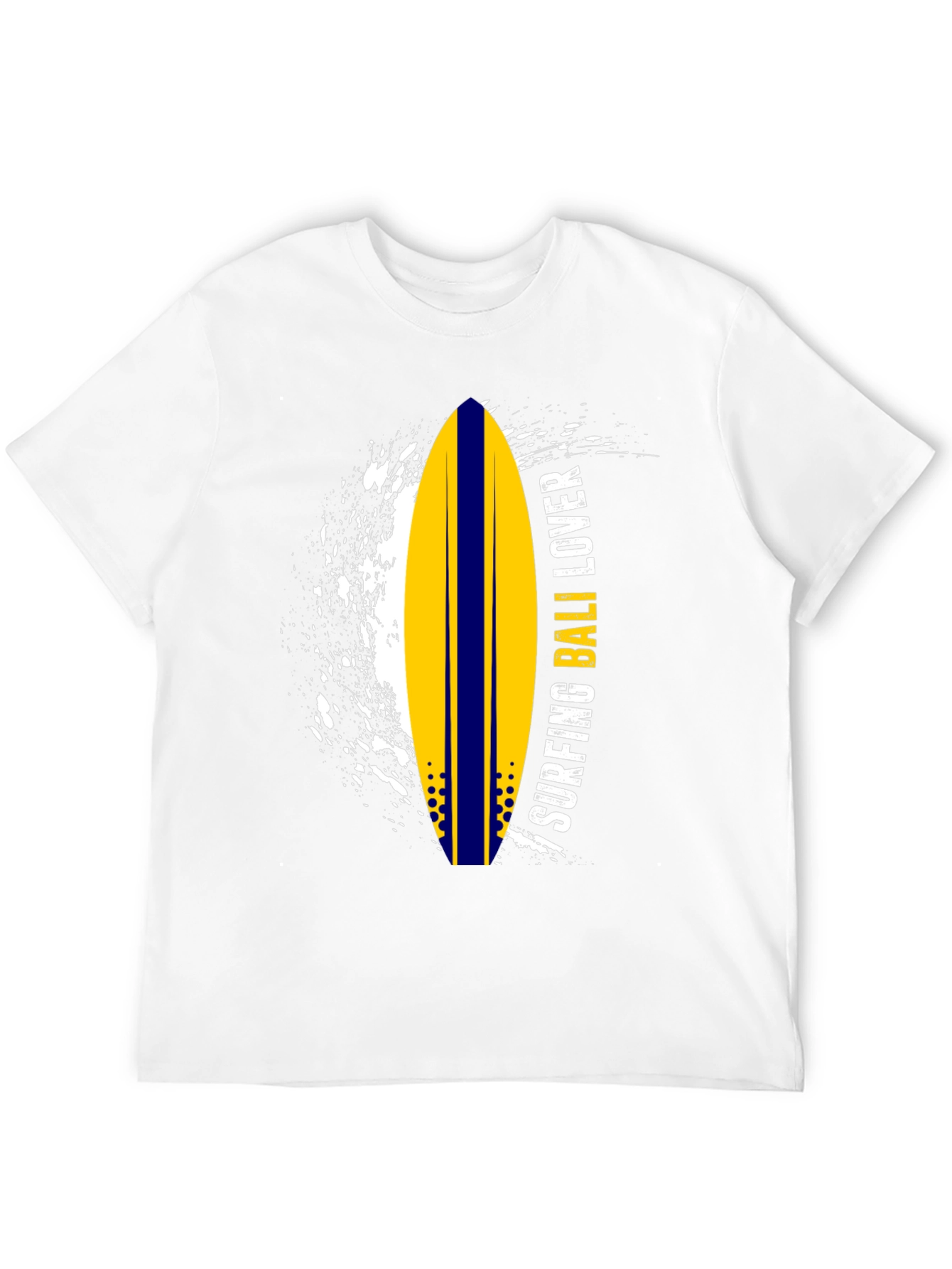 Surfing Bali Lover Black Graphic Tee