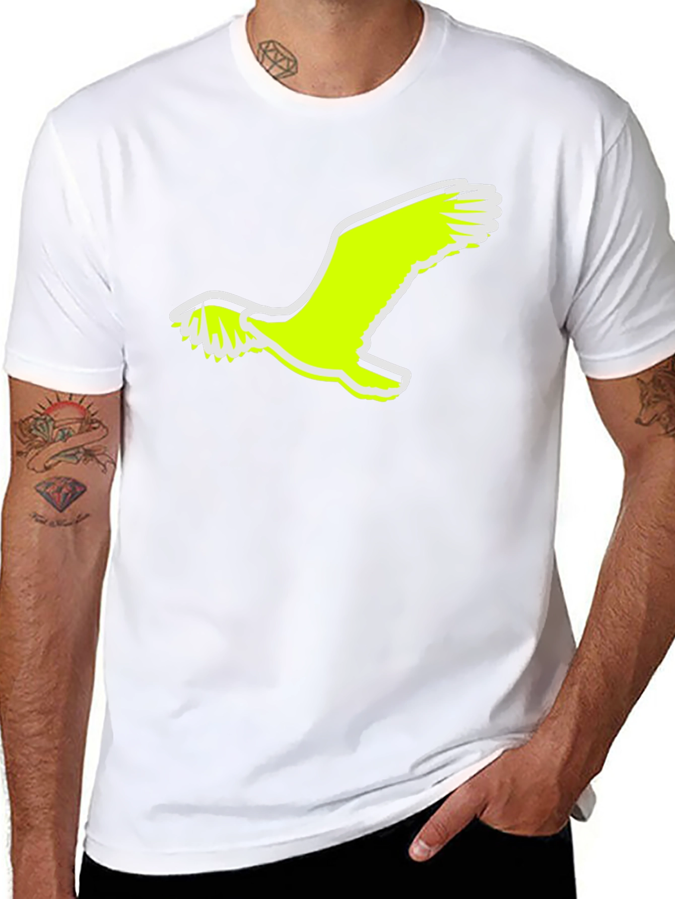 Mens Black Eagle Graphic Tee