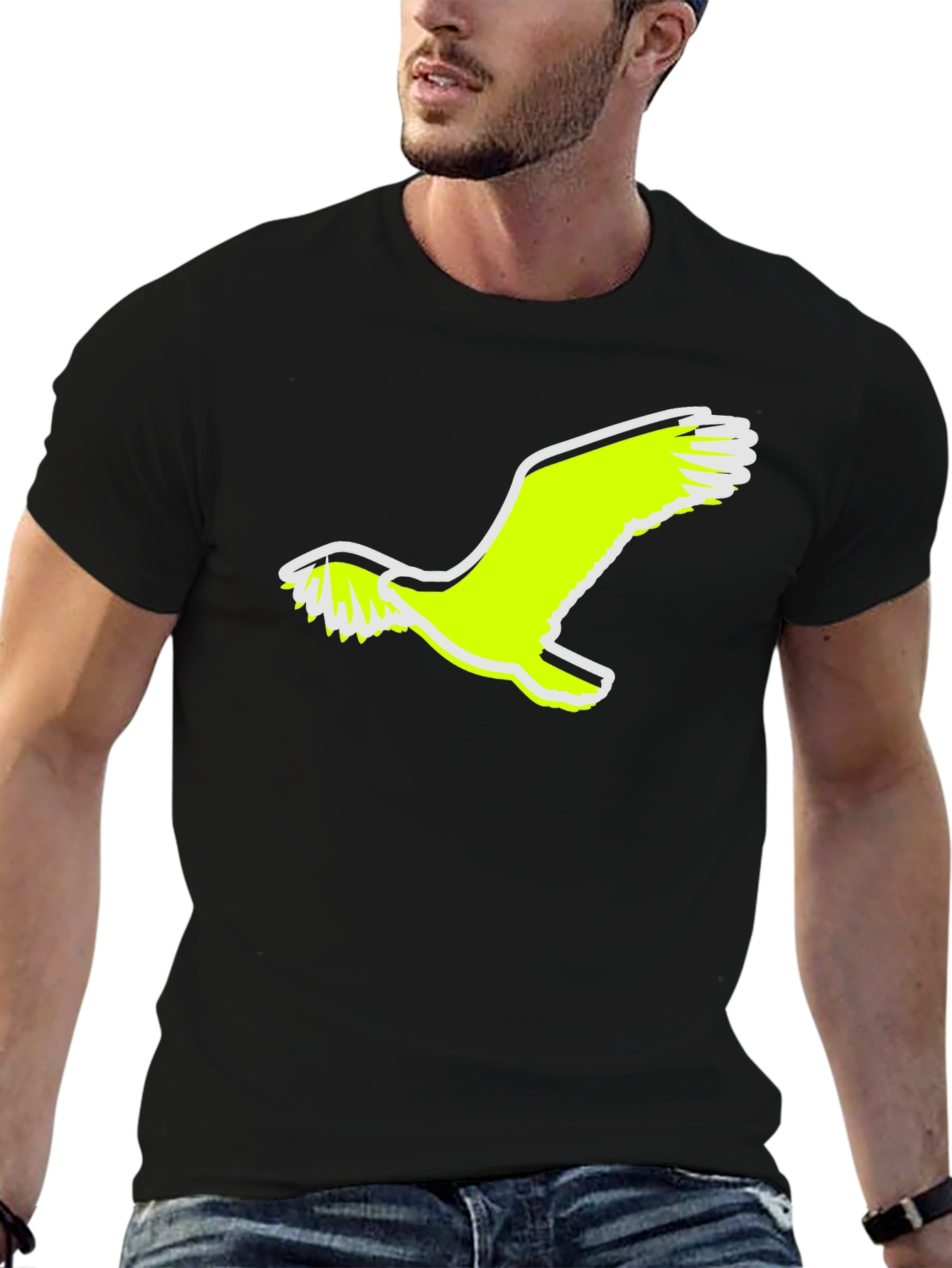 Mens Black Eagle Graphic Tee