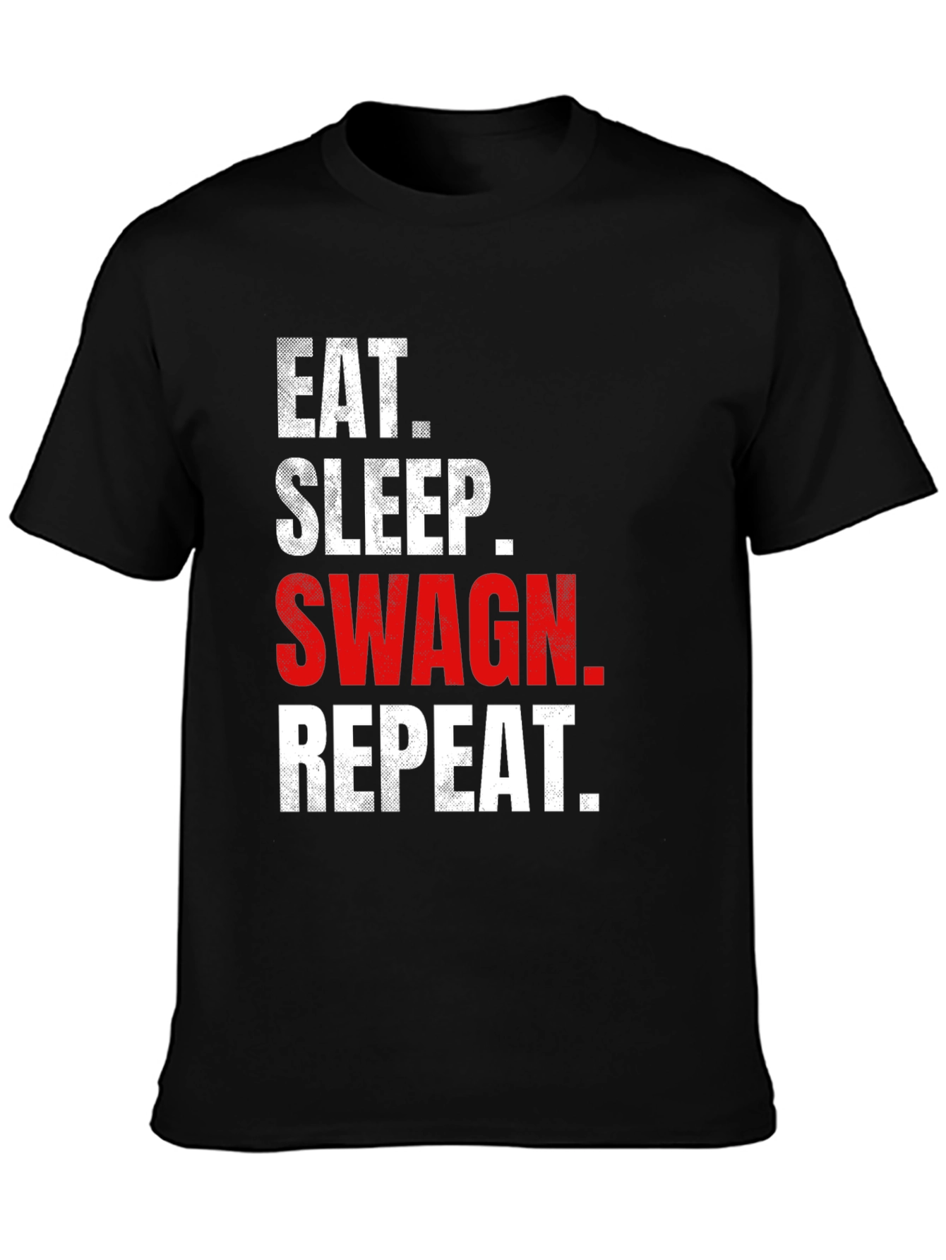 Eat Sleep Swag Repeat Black Graphic Tee