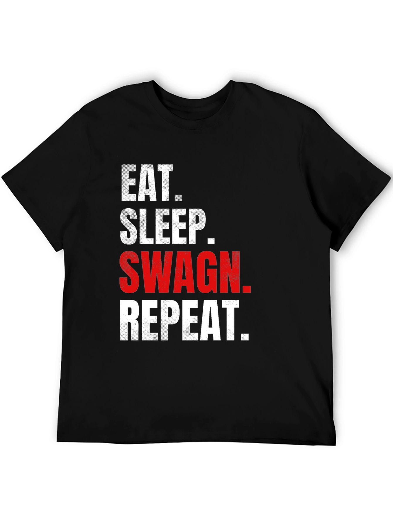 Eat Sleep Swag Repeat Black Graphic Tee