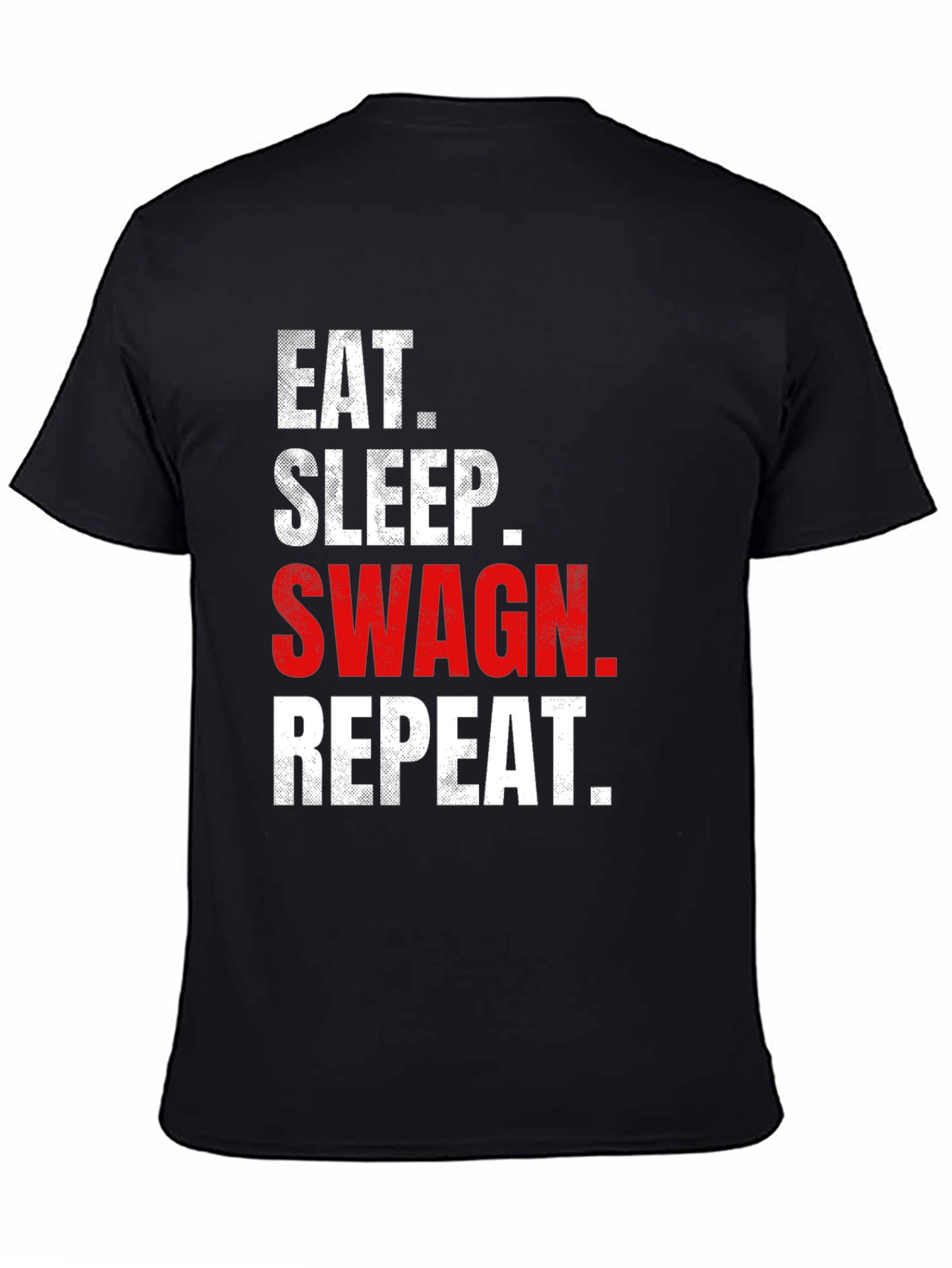 Eat Sleep Swag Repeat Black Graphic Tee