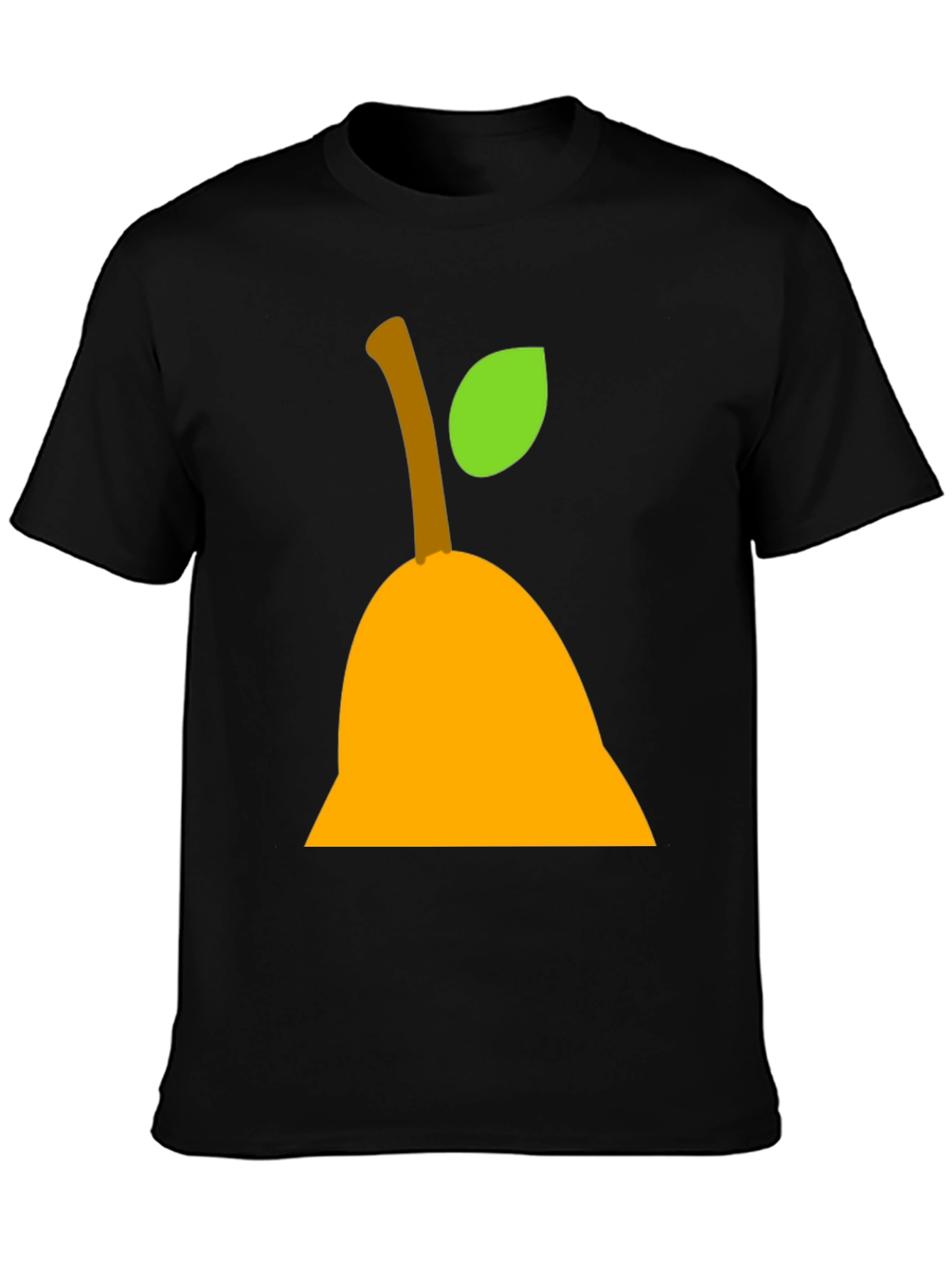 Pear Graphic Tee - Black Cotton Shirt